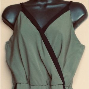 Beautiful green and black jumpsuit with pockets
